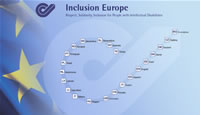 Página Web del Inclusion Europe. Respect, Solidarity, Inclusión for people with intelectual dissabilities.