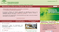 Página Web del Servicio Andaluz de Empleo. Consejería de Empleo.