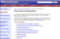 Página Web de Webcontent.gov