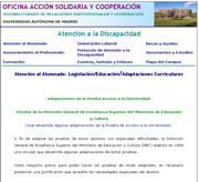 Oficina de Acción Solidaria y Cooperación. Atención a la discapacidad