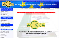 Página web de AECA. Asociación de Centros Especiales de Empleo de la Comunidad Andaluza.