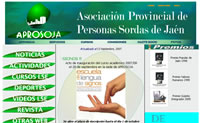 Página Web de la Asociación Provincial de Personas Sordas de Jaén.