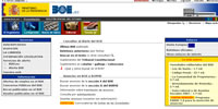 Página Web del BOE. Boletín Oficial del Estado Español.