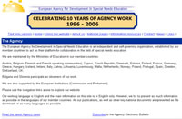 Página Web de European Agency for Developmen in Special Needs Education.