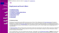 Página Web de Employement and Social Affairs.