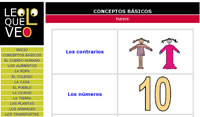 Página Web del Diccionario Temático Visual. Leo lo que veo.